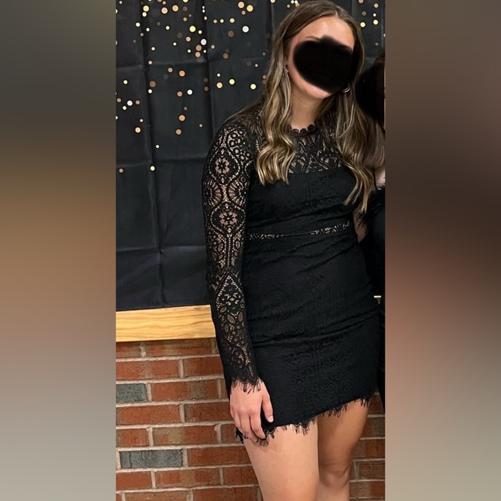 Black Lace Mini Dress